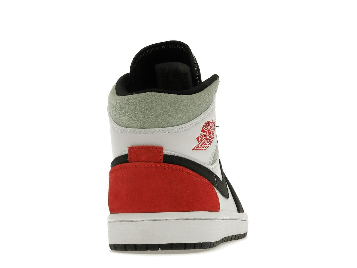 Jordan 1 Mid SE Red Black Toe White Black Light Smoke Grey (852542-100) - savito