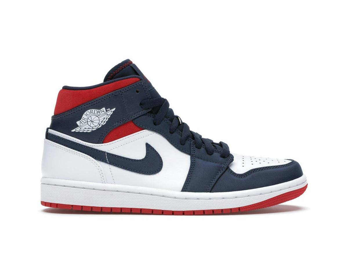Jordan 1 Mid SE USA White Varsity Red Midnight Navy 852542-104 - savito