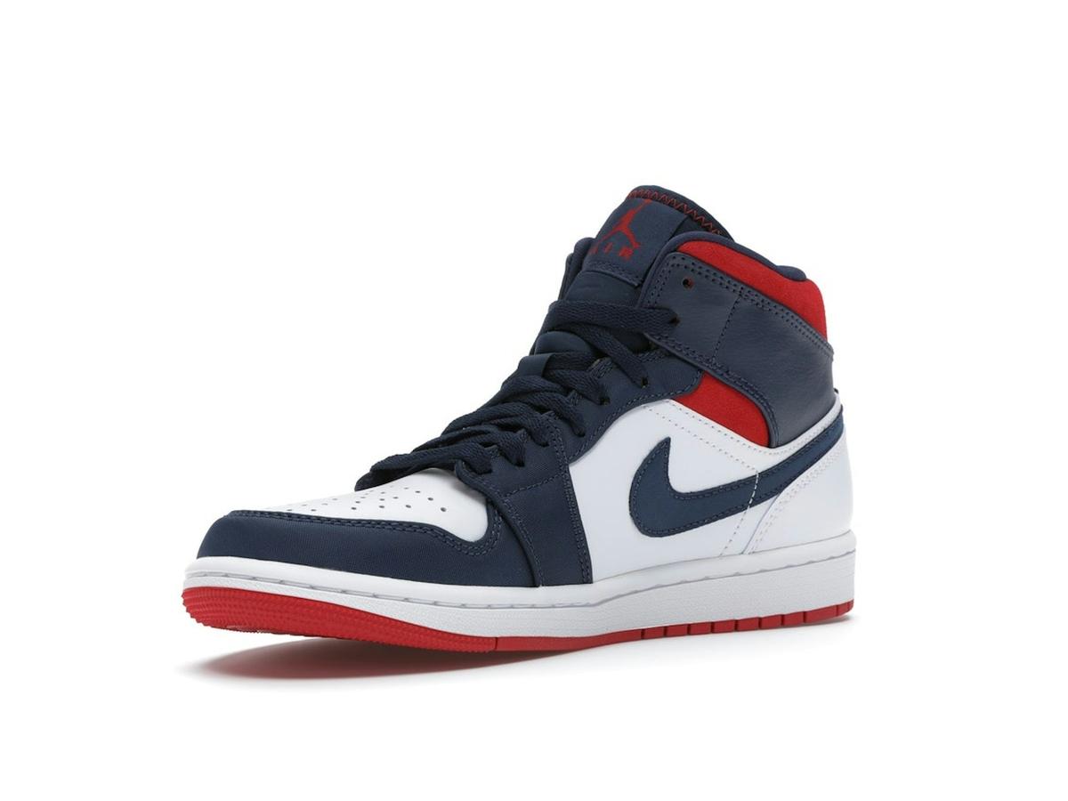 Jordan 1 Mid SE USA White Varsity Red Midnight Navy 852542-104 - savito