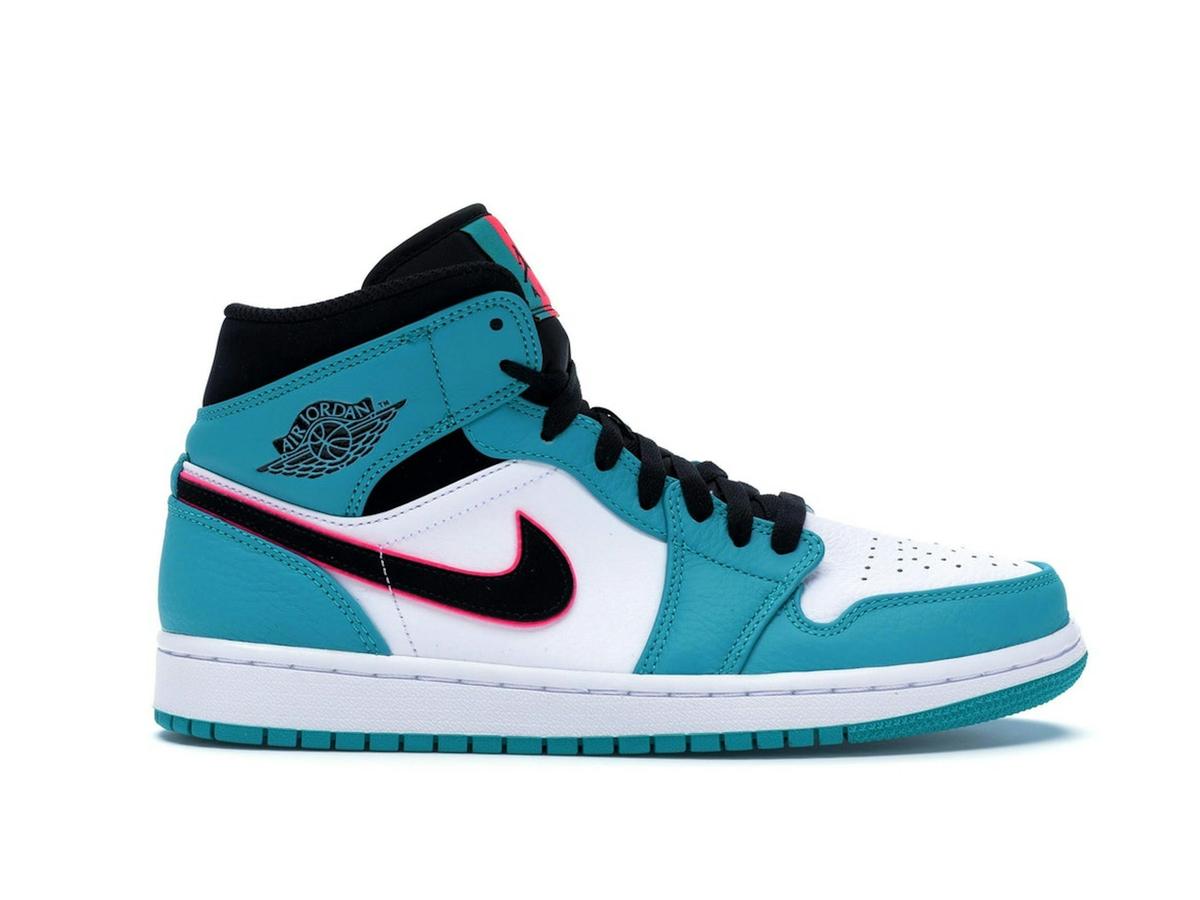 Jordan 1 Mid South Beach 852542-306 Turbo Green Black Hyper Pink Orange Peel Sneaker - savito