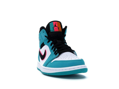 Jordan 1 Mid South Beach 852542-306 Turbo Green Black Hyper Pink Orange Peel Sneaker - savito