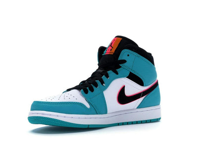 Jordan 1 Mid South Beach 852542-306 Turbo Green Black Hyper Pink Orange Peel Sneaker - savito