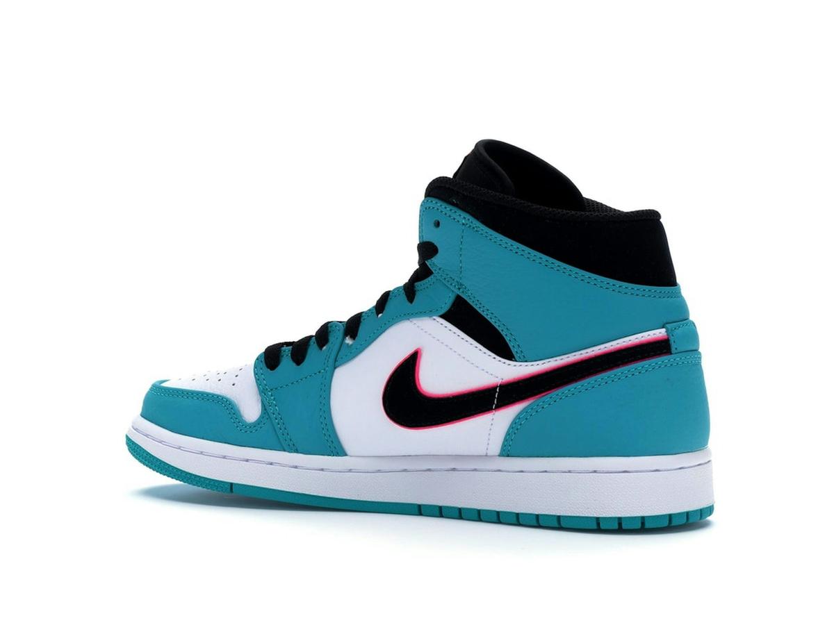 Jordan 1 Mid South Beach 852542-306 Turbo Green Black Hyper Pink Orange Peel Sneaker - savito