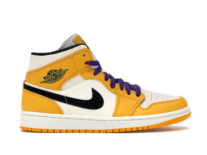 Jordan 1 Mid SE Lakers University Gold Court Purple Black 852542-700 - savito
