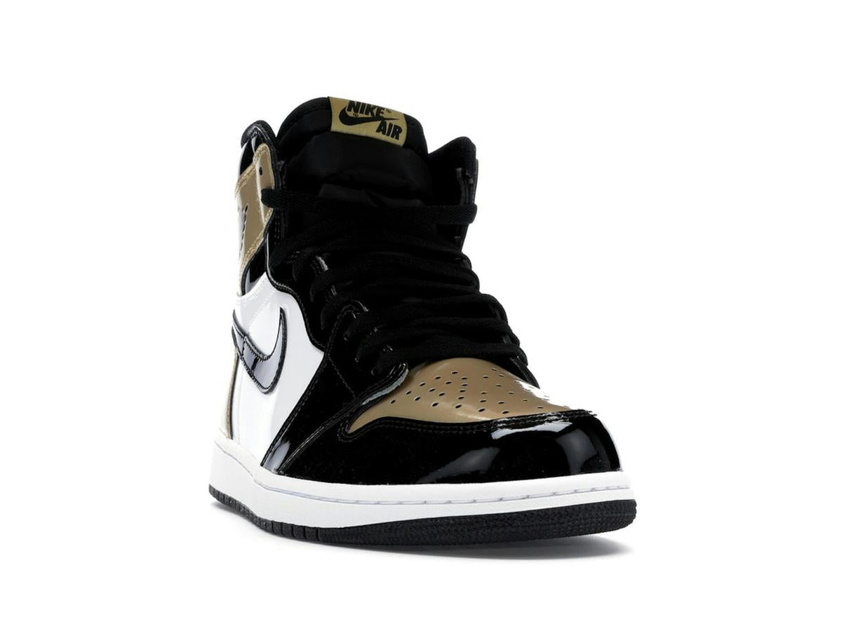 Jordan 1 Retro High NRG Patent Gold Toe Black Metallic Gold Summit White 861428-007 - savito