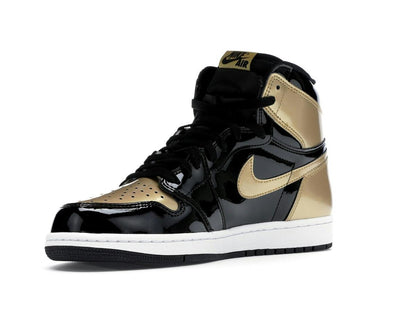 Jordan 1 Retro High NRG Patent Gold Toe Black Metallic Gold Summit White 861428-007 - savito