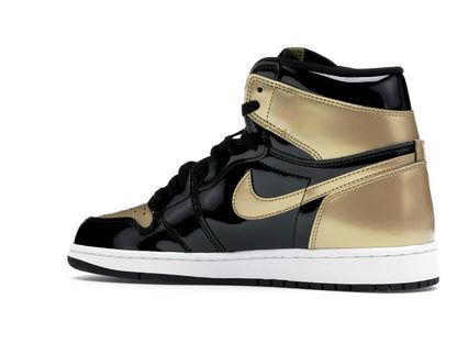 Jordan 1 Retro High NRG Patent Gold Toe Black Metallic Gold Summit White 861428-007 - savito