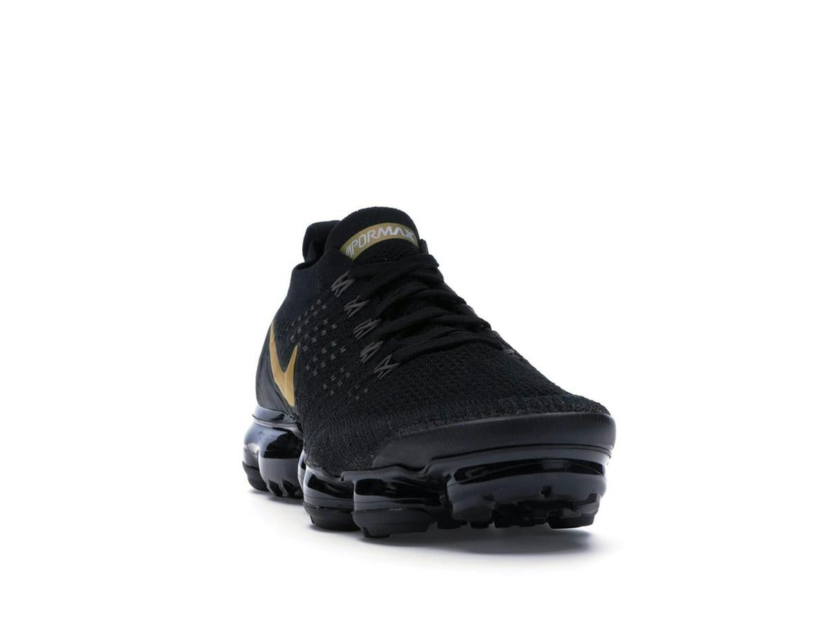 Nike Air VaporMax 2 Black Metallic Gold Women's - savito