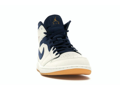 Jordan 1 Retro Mid Jeter AH6342-104 SAIL BRONZE COLLEGE NAVY - savito