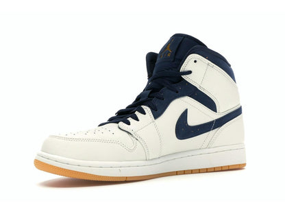 Jordan 1 Retro Mid Jeter AH6342-104 SAIL BRONZE COLLEGE NAVY - savito
