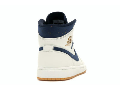 Jordan 1 Retro Mid Jeter AH6342-104 SAIL BRONZE COLLEGE NAVY - savito