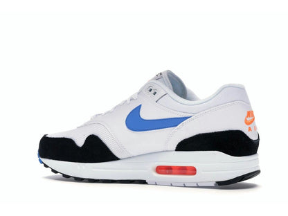 Nike Air Max 1 White Photo Blue Black Total Orange AH8145-112 - savito