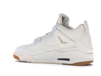 Jordan 4 Retro Levi's White Blank Tag Sneakers AO2571-100 - savito