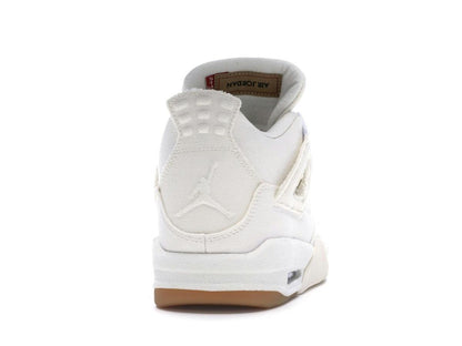 Jordan 4 Retro Levi's White Blank Tag Sneakers AO2571-100 - savito
