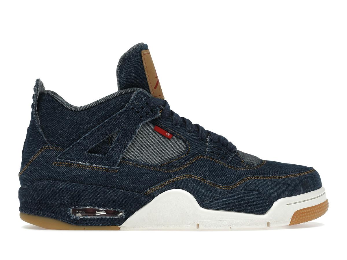 Jordan 4 Retro Levi's Denim Blank Tag DENIM/GAME RED AO2571-401 - savito