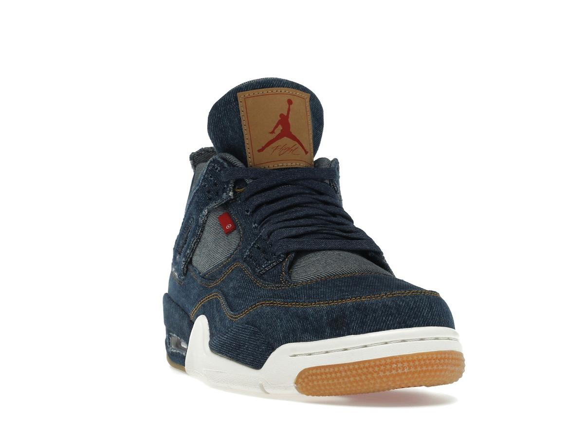 Jordan 4 Retro Levi's Denim Blank Tag DENIM/GAME RED AO2571-401 - savito