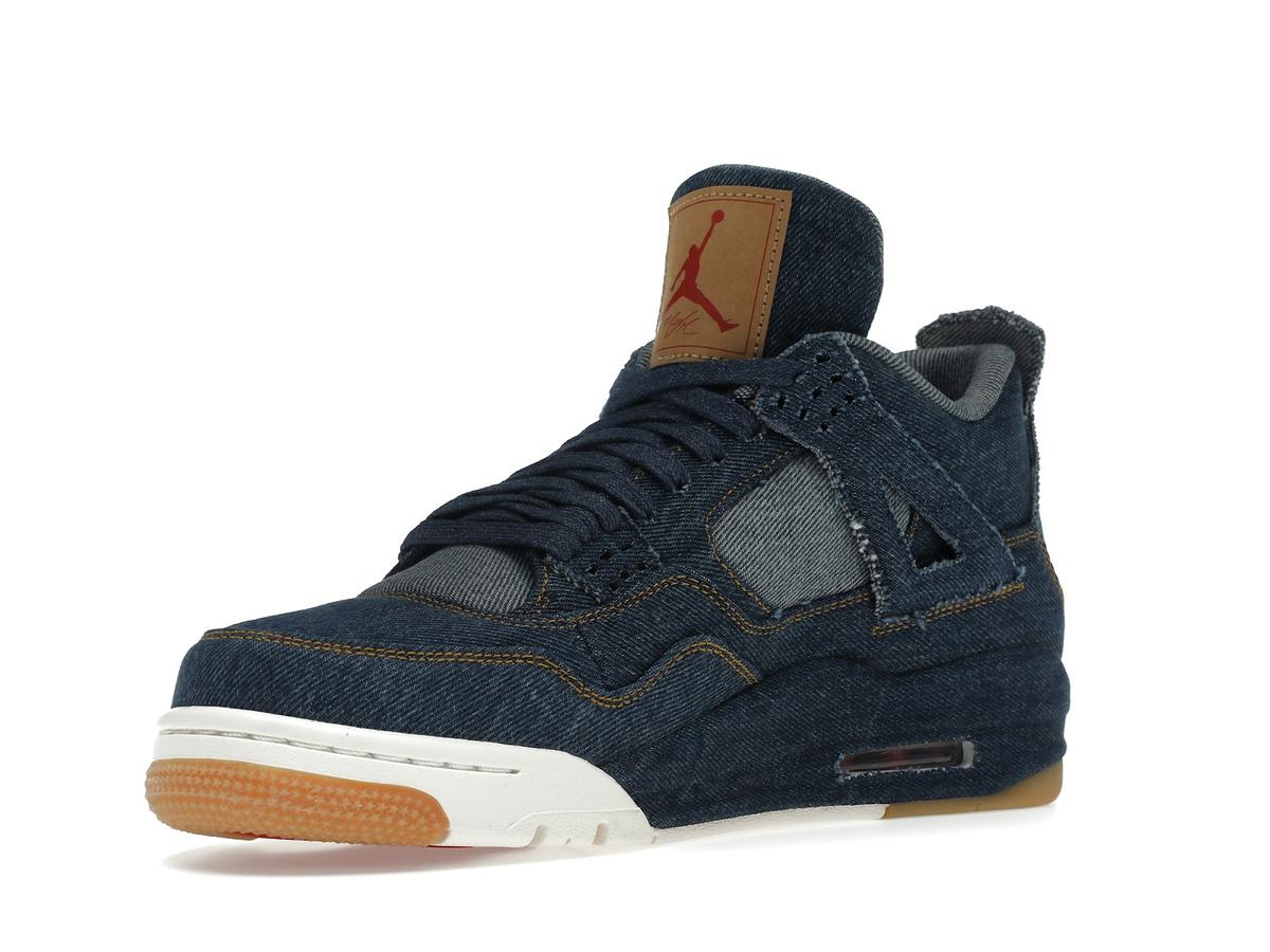 Jordan 4 Retro Levi's Denim Blank Tag DENIM/GAME RED AO2571-401 - savito