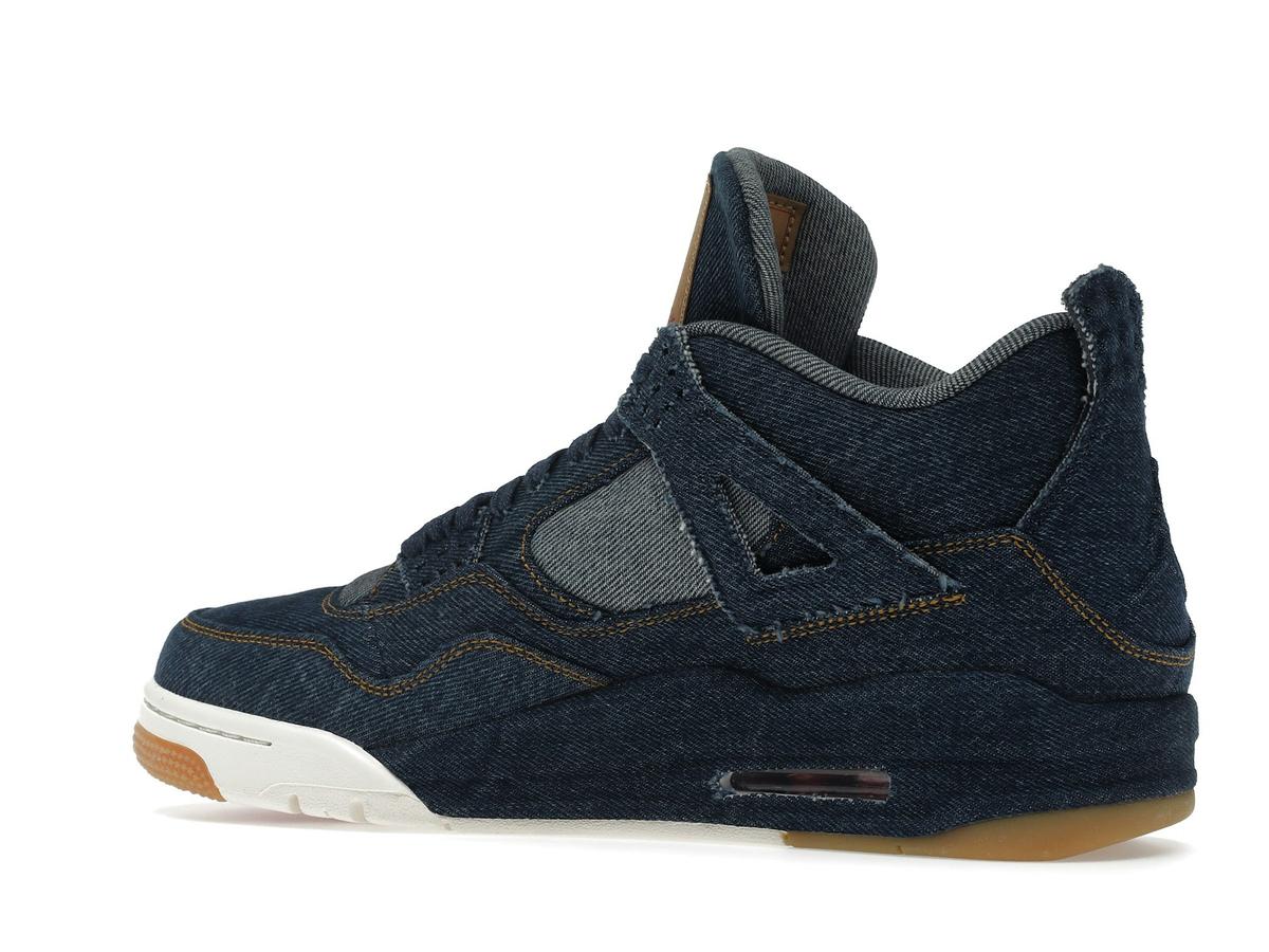 Jordan 4 Retro Levi's Denim Blank Tag DENIM/GAME RED AO2571-401 - savito