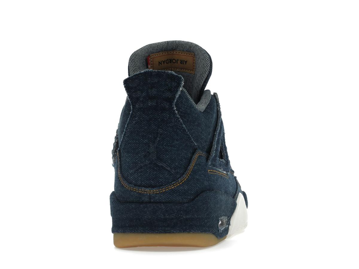 Jordan 4 Retro Levi's Denim Blank Tag DENIM/GAME RED AO2571-401 - savito