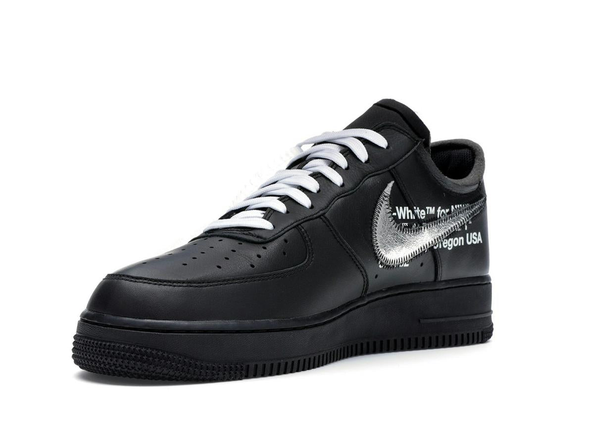 Nike Air Force 1 Low '07 Off-White MoMA (Without Socks) BLACK/METALLIC SILVER-BLACK AV5210-001 - savito