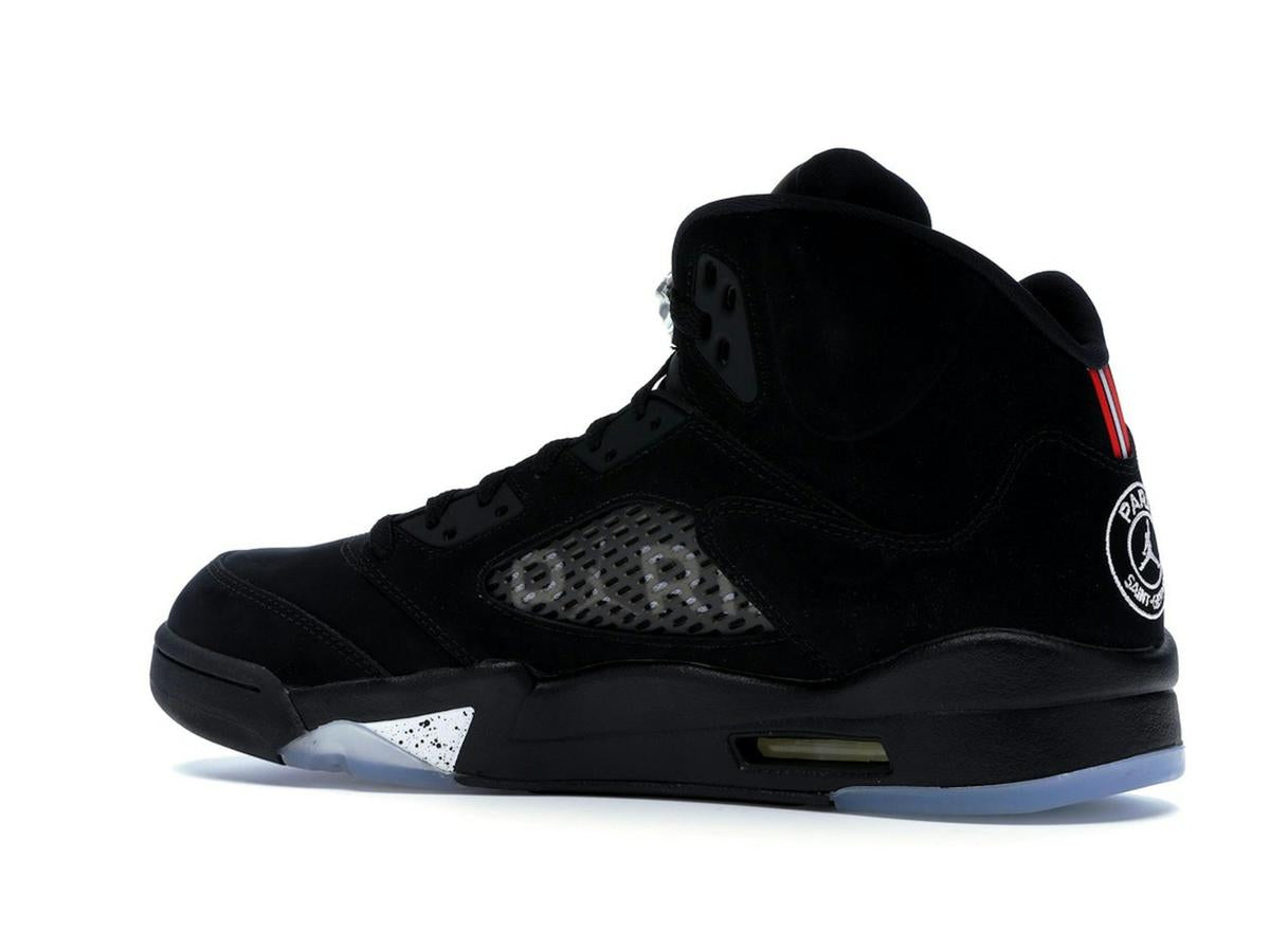 Jordan 5 Retro Paris Saint-Germain Black Challenge Red White AV9175-001 - savito