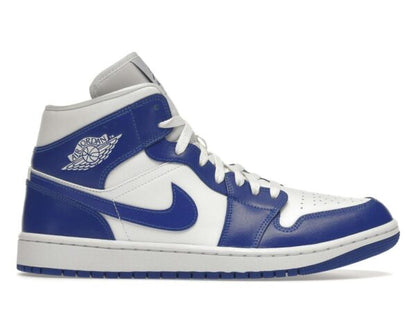 Jordan 1 Mid Kentucky Blue Women's White Hyper Royal BQ6472-104 - savito