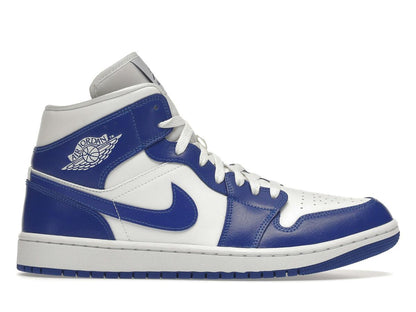 Jordan 1 Mid Kentucky Blue Women's White Hyper Royal BQ6472-104 - savito