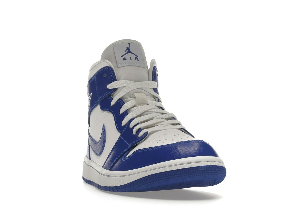 Jordan 1 Mid Kentucky Blue Women's White Hyper Royal BQ6472-104 - savito