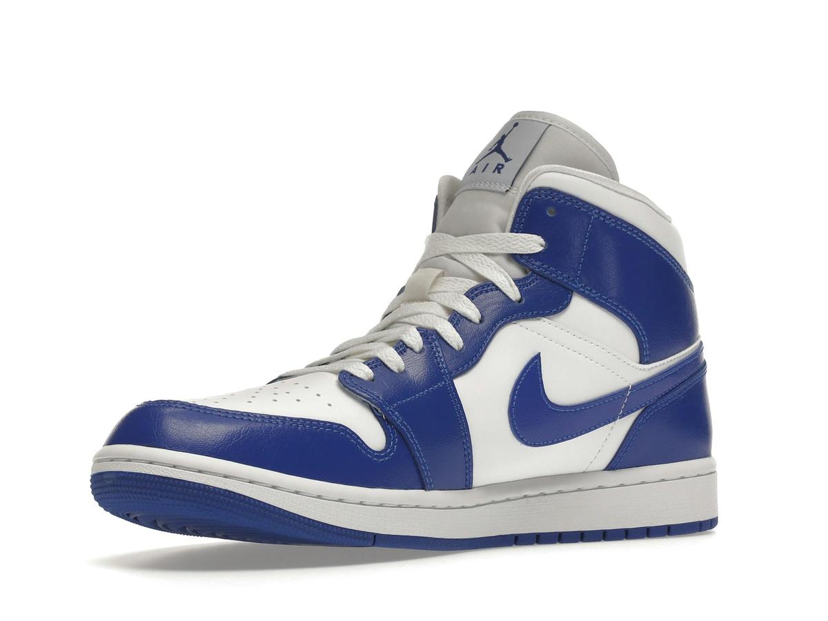 Jordan 1 Mid Kentucky Blue Women's White Hyper Royal BQ6472-104 - savito