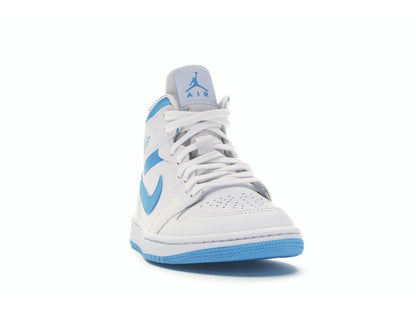 Air Jordan 1 Mid UNC (Women's) White Dark Powder Blue BQ6472-114 - savito