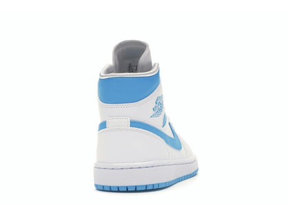 Air Jordan 1 Mid UNC (Women's) White Dark Powder Blue BQ6472-114 - savito
