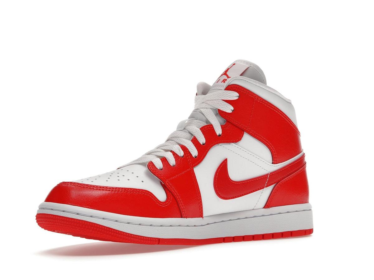 Jordan 1 Mid Syracuse Women's White Habanero Red BQ6472-116 - savito