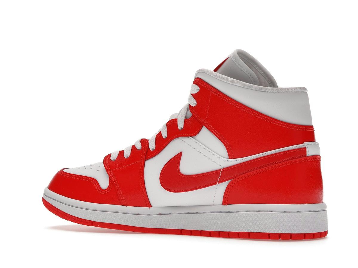 Jordan 1 Mid Syracuse Women's White Habanero Red BQ6472-116 - savito