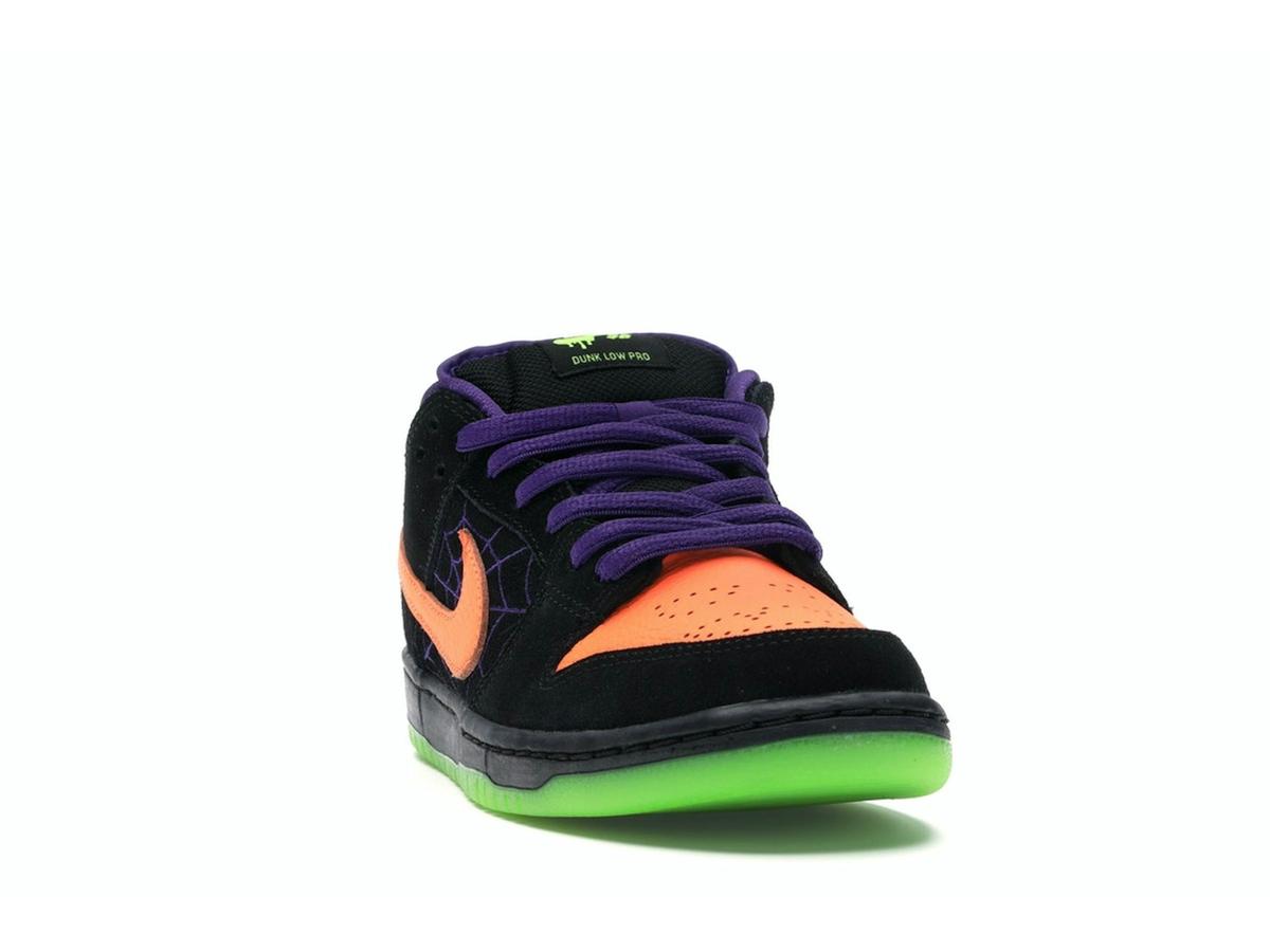 Nike SB Dunk Low Night of Mischief Halloween BQ6817-006 Black Orange Purple - savito