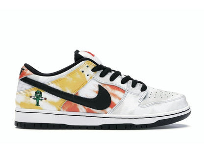 Nike SB Dunk Low Raygun Tie-Dye White Black Orange Flash BQ6832-101 - savito