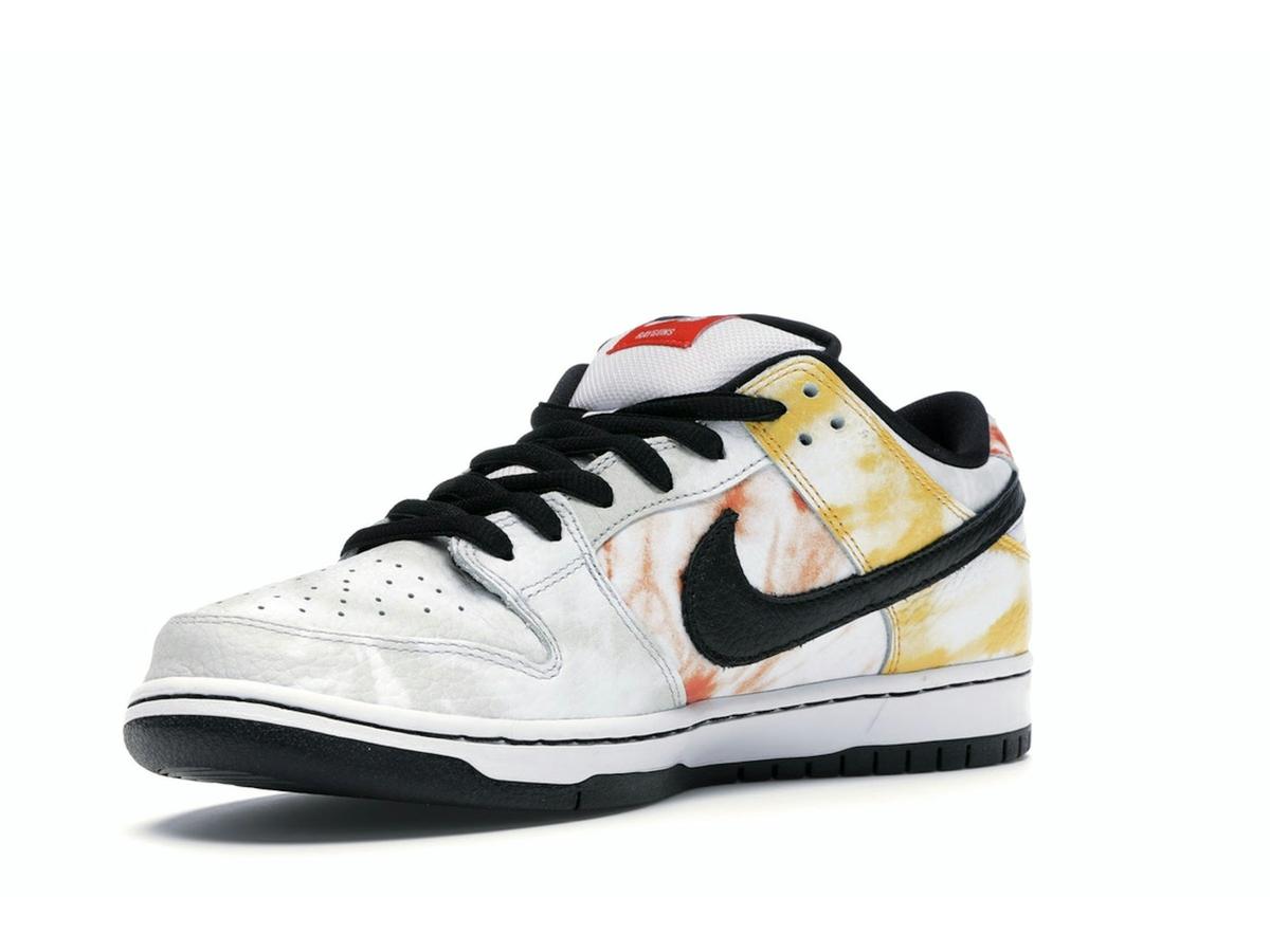 Nike SB Dunk Low Raygun Tie-Dye White Black Orange Flash BQ6832-101 - savito