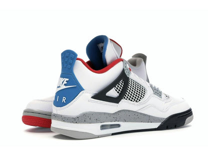 Jordan 4 Retro What The CI1184-146 White Military Blue Fire Red Black Cement Grey - savito