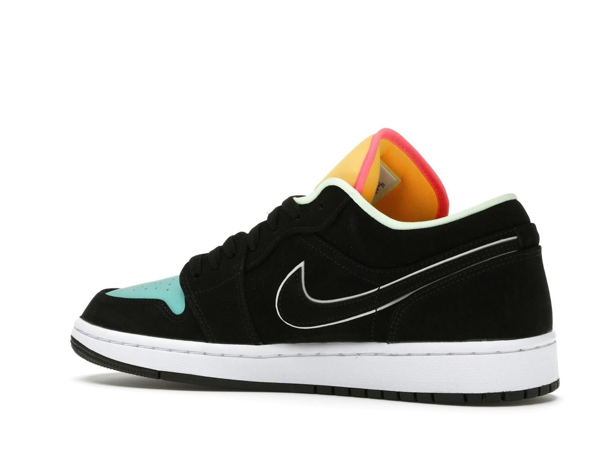 Jordan 1 Low Black Aurora Green Laser Orange CK3022-013 - savito