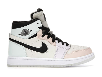 Jordan 1 High Zoom Air CMFT Easter Women's Sneakers CT0979-101 White Grey - savito