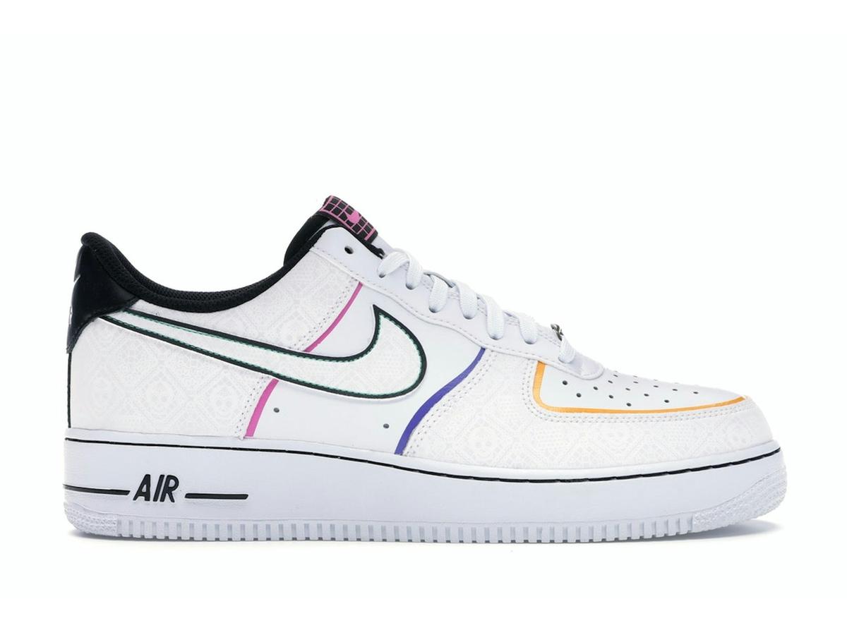 Nike Air Force 1 Low Day of the Dead 2019 White Black Multi-Color CT1138-100 - savito
