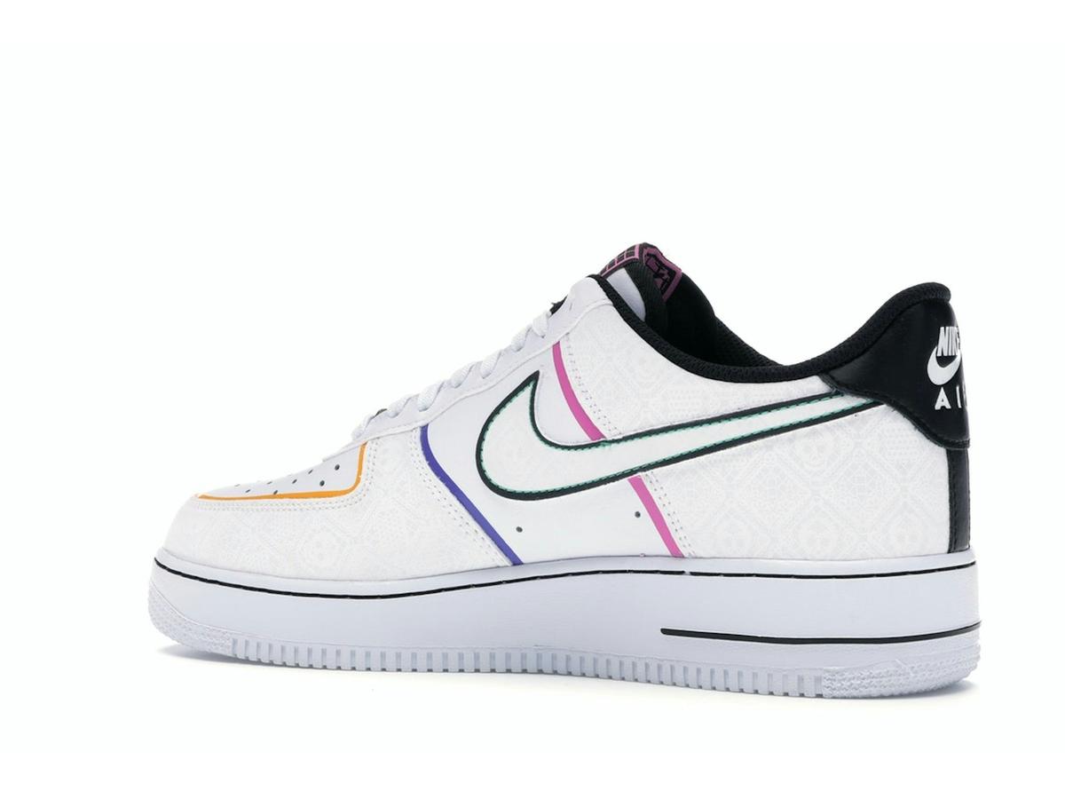 Nike Air Force 1 Low Day of the Dead 2019 White Black Multi-Color CT1138-100 - savito