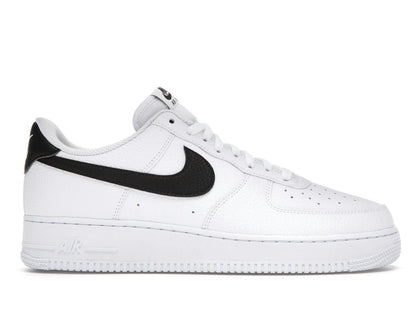 Nike Air Force 1 Low '07 White Black Pebbled Leather CT2302-100 - savito
