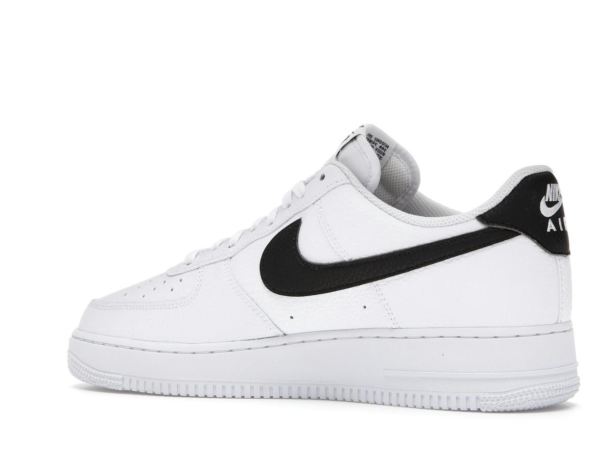 Nike Air Force 1 Low '07 White Black Pebbled Leather CT2302-100 - savito