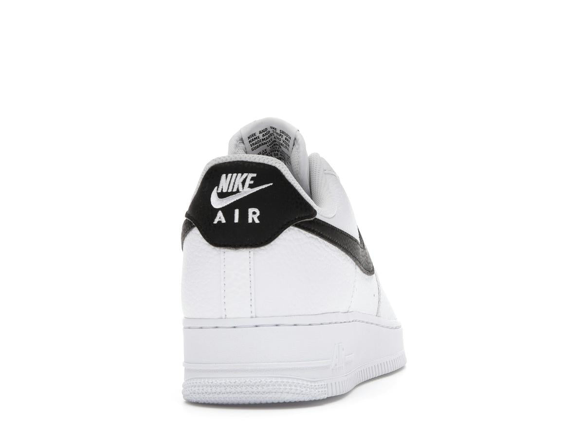 Nike Air Force 1 Low '07 White Black Pebbled Leather CT2302-100 - savito