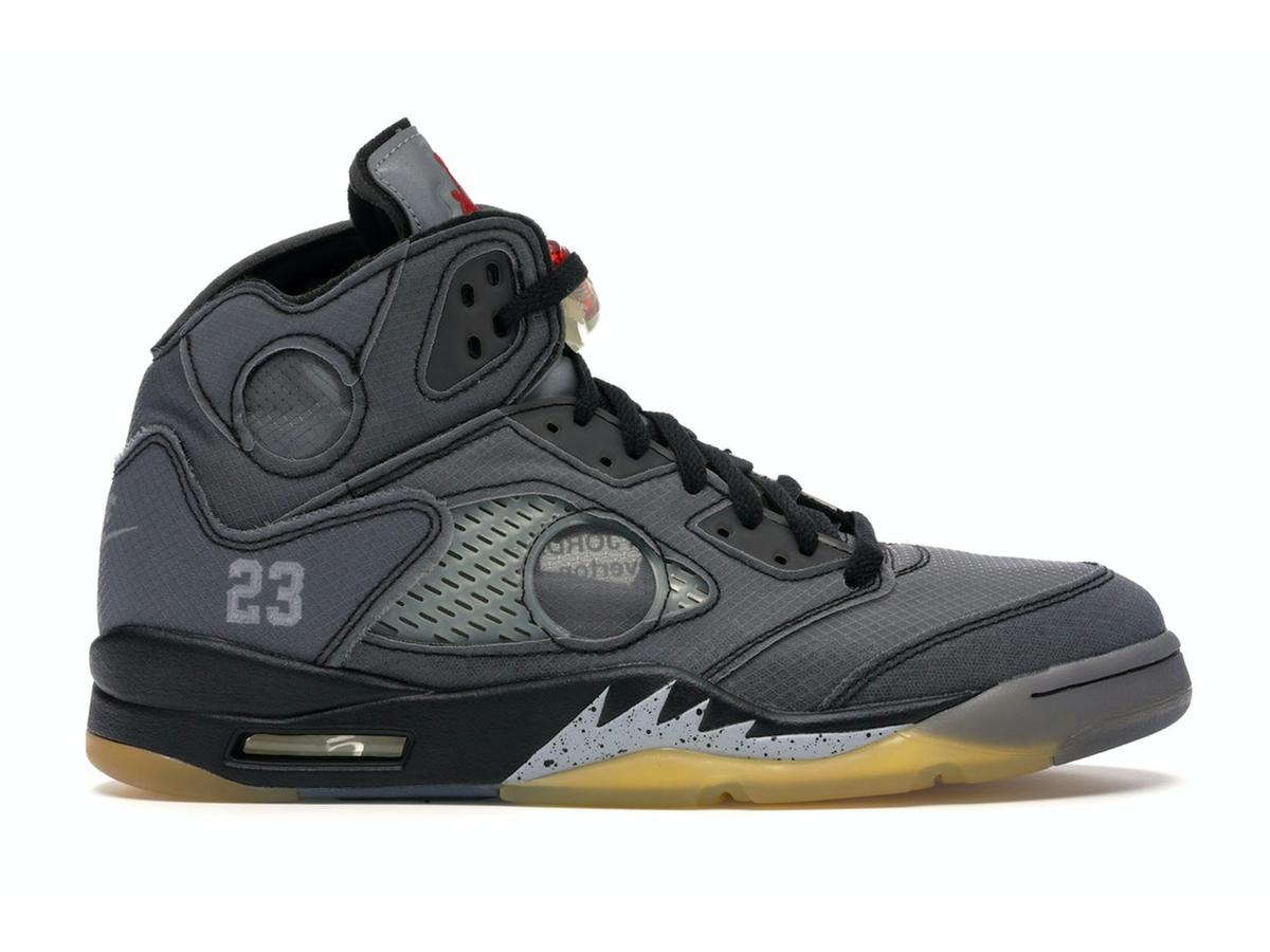 Jordan 5 Retro Off-White Muslin Black Fire Red CT8480-001 - savito
