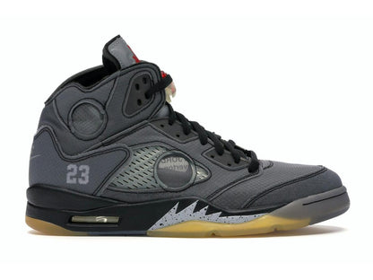 Jordan 5 Retro Off-White Muslin Black Fire Red CT8480-001 - savito