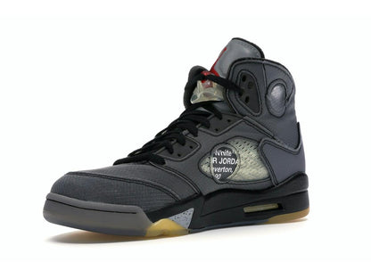 Jordan 5 Retro Off-White Muslin Black Fire Red CT8480-001 - savito