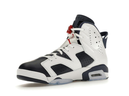 Jordan 6 Retro Olympic (2024) CT8529-164 White Varsity Red Midnight Navy Sneakers - savito