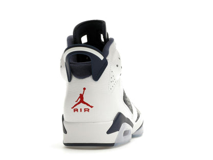 Jordan 6 Retro Olympic (2024) CT8529-164 White Varsity Red Midnight Navy Sneakers - savito