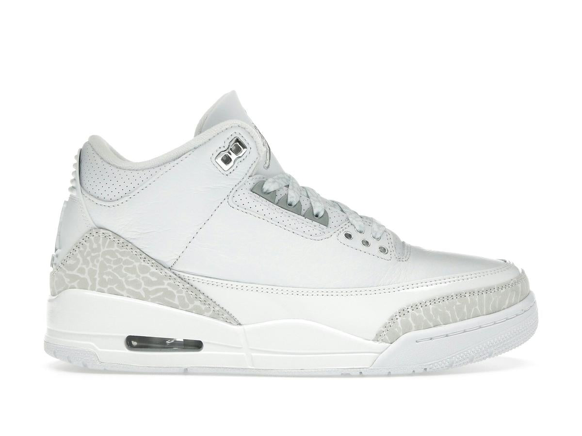 Jordan 3 Retro Pure Money 2025 White Metallic Silver CT8532-111 Sneakers - savito